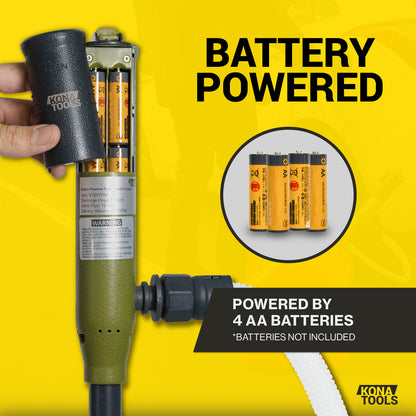 KTEP01M Portable Fuel Pump: 3.2 GPM 51" Hose, Flow Control