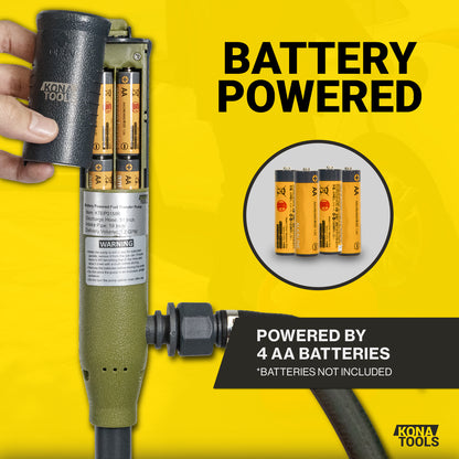 KTEP01MR Battery Powered Fuel Pump 3.2 GPM: Rubber Hose, Flow Control
