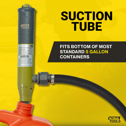 KTEP01MR Battery Powered Fuel Pump 3.2 GPM: Rubber Hose, Flow Control