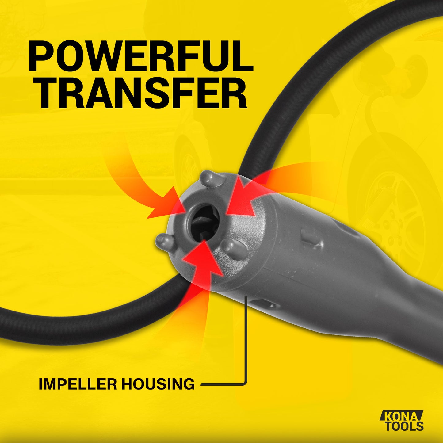 KTEP01MRUSB Dual Power Fuel Transfer Pump: 3.2 GPM Rubber Hose Heavy Duty