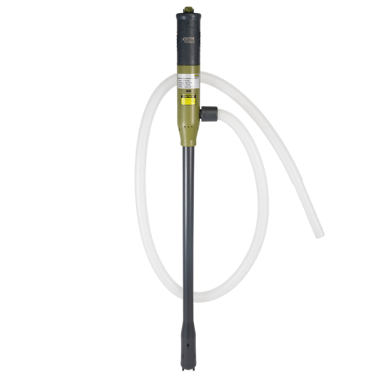 KTEP01USB Fuel Transfer Pump: USB-C Powered 3.2 GPM 51in Hose