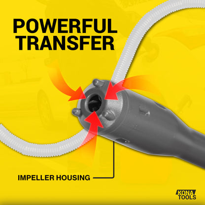 KTEP01USB Fuel Transfer Pump: USB-C Powered 3.2 GPM 51in Hose