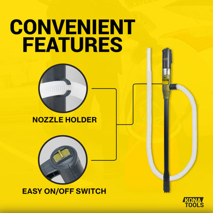 KTEP01USB Fuel Transfer Pump: USB-C Powered 3.2 GPM 51in Hose