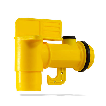 KTFAUT200 2in Drum Faucet (NPT Male): Polyethylene, Lockable, Bucket Hanger