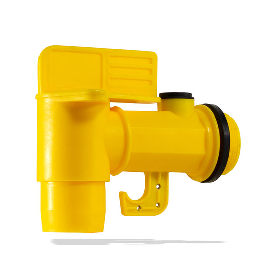 KTFAUT200 2in Drum Faucet (NPT Male): Polyethylene, Lockable, Bucket Hanger