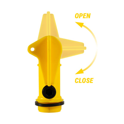 KTFAUT200 2in Drum Faucet (NPT Male): Polyethylene, Lockable, Bucket Hanger