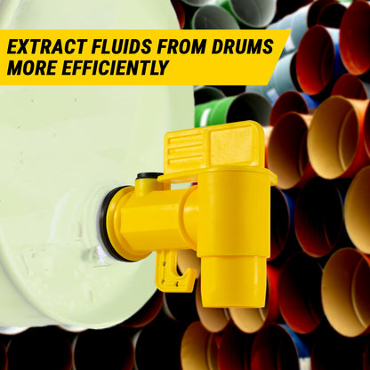 KTFAUT200 2in Drum Faucet (NPT Male): Polyethylene, Lockable, Bucket Hanger