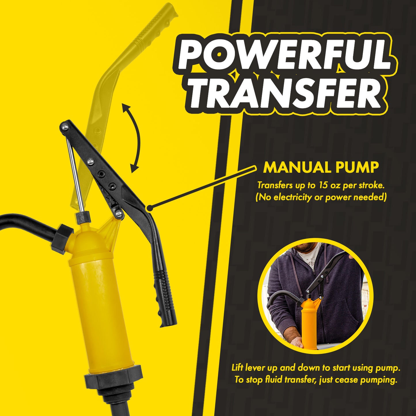 KTLV02 Lever Action Drum Pump: Fits 15–55 Gallon Drums, Heavy Duty