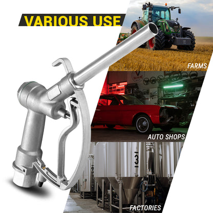KTNZLW075 3/4in NPT Manual Fuel Nozzle: 15 GPM, 360 Degree Swivel, Straight Spout