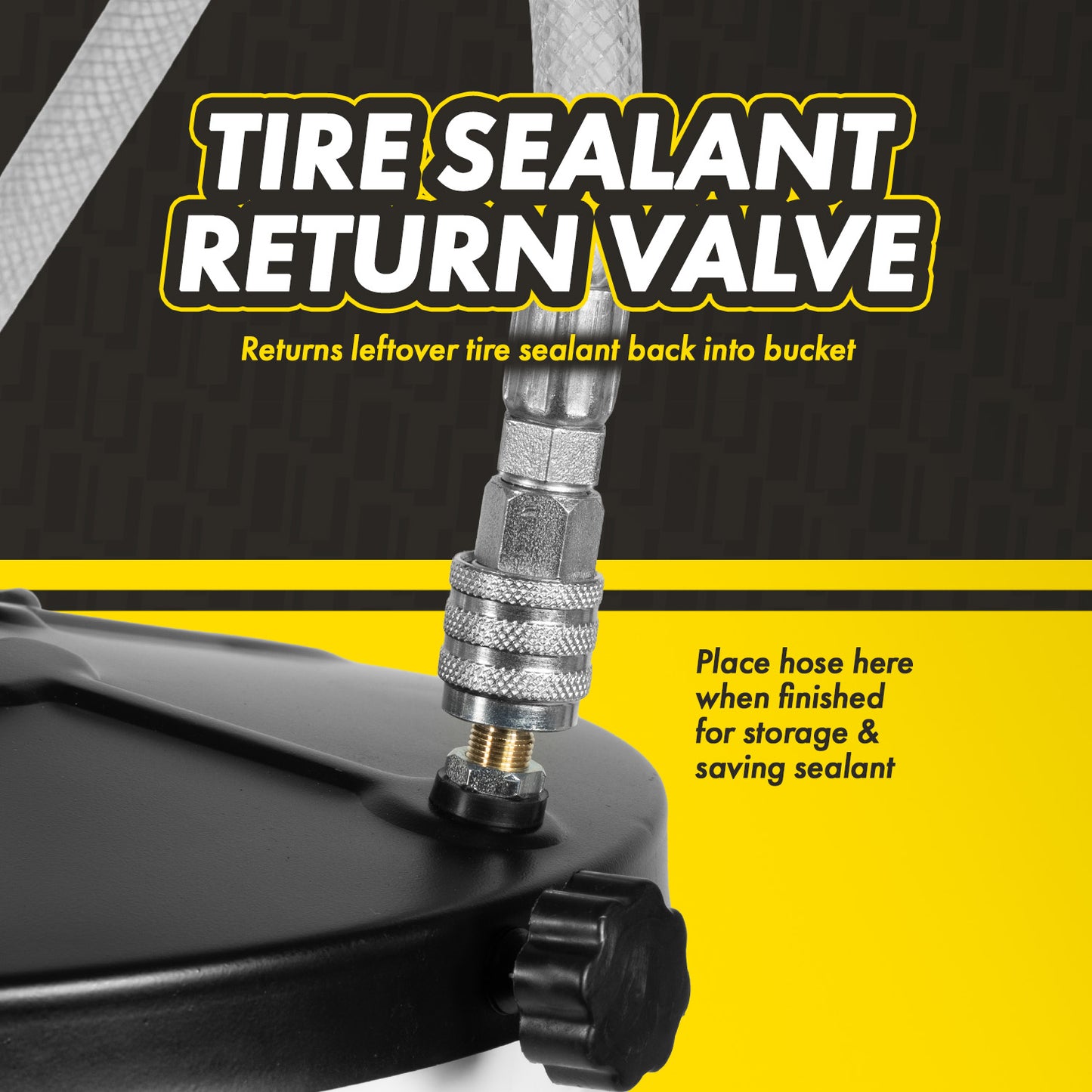 KTSE01 Manual Tire Sealant Bucket Pump: For 5–6.5 Gallon Drums with 5ft Hose
