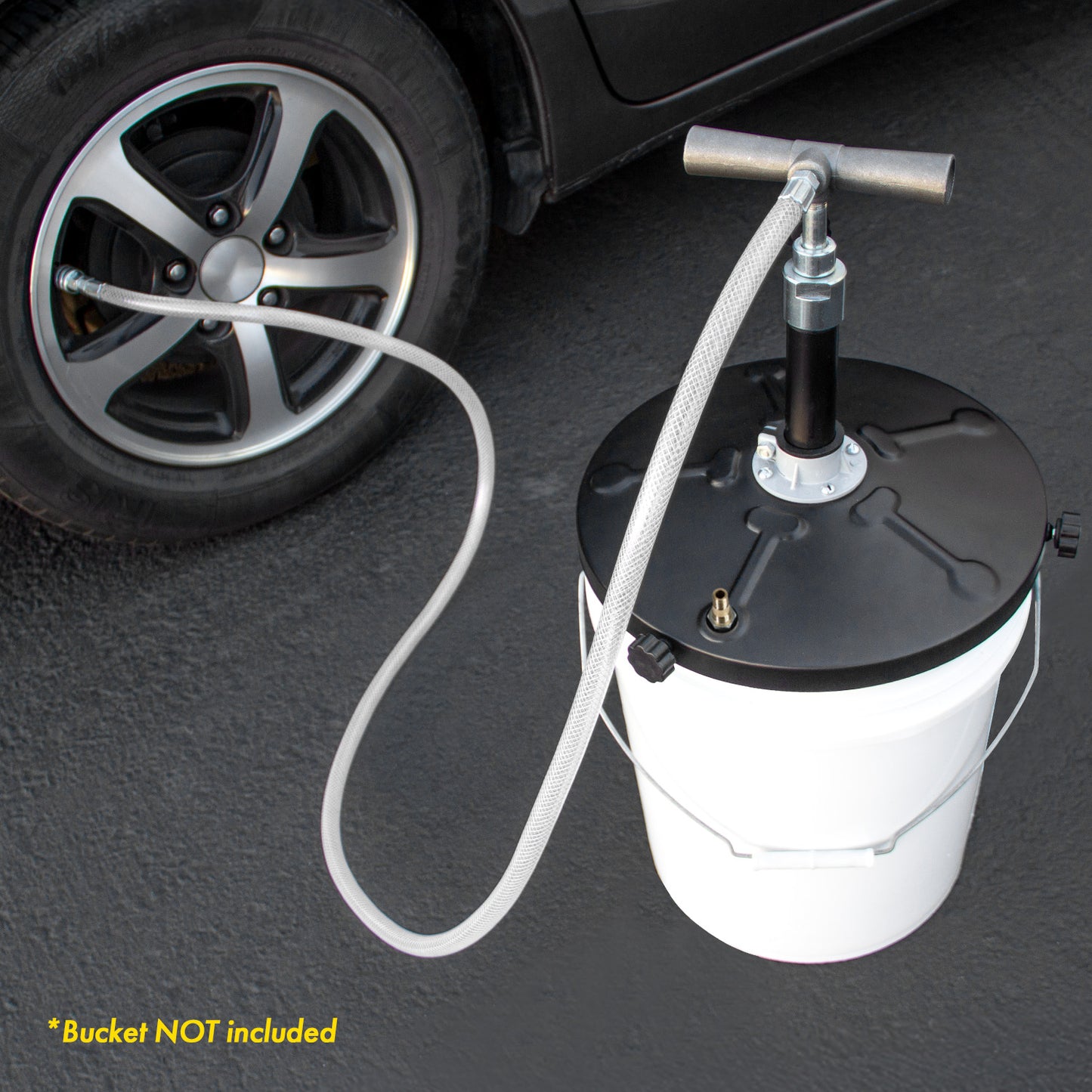 KTSE01 Manual Tire Sealant Bucket Pump: For 5–6.5 Gallon Drums with 5ft Hose