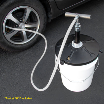KTSE01 Manual Tire Sealant Bucket Pump: For 5–6.5 Gallon Drums with 5ft Hose