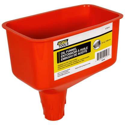 KTSF01 1 Quart Oil Funnel: Spill-Reducing with Ridged Spout for Engine Oil, Diesel & Coolant