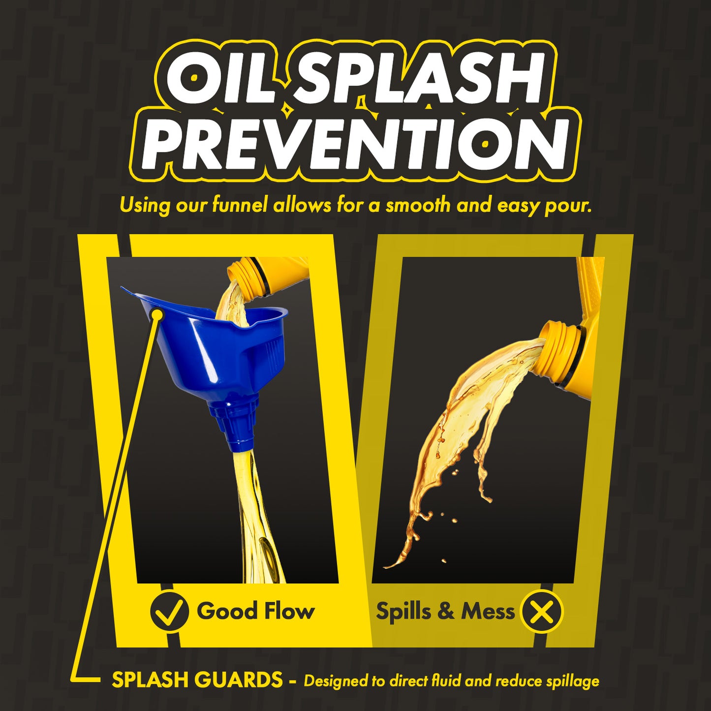 3-Piece Funnel Set: Multi-Size Nozzles for Oil & Fluids