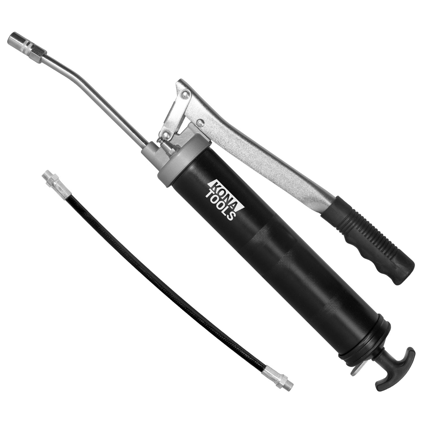 Professional Lever Action Grease Gun: Heavy Duty, 10,000 PSI, 12in Hose Kit